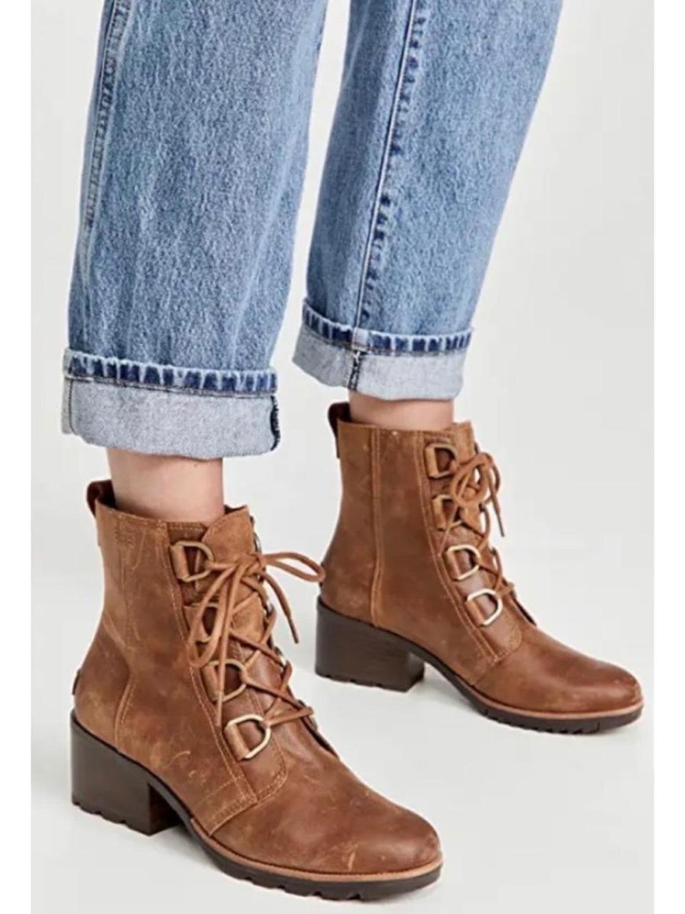 Sorel Cate Lace Up Brown Boots